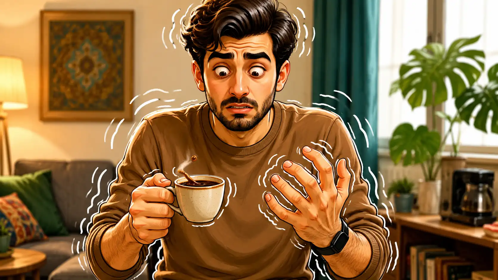 علت لرزش بدن بعد از خوردن قهوه