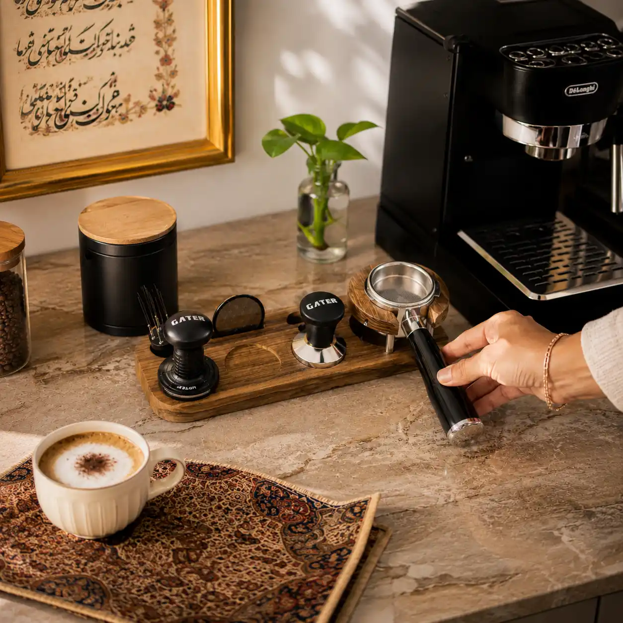 استند چوبی پرتافیلتر دستگاه خانگی طرح 2